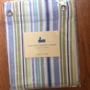 New Pottery Barn Striped Shower Curtain